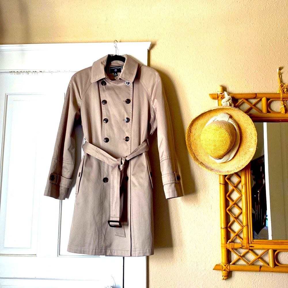 Portrait XL trench lined hood belted trench coat